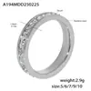 Anillo Doble Capa Zirconia Estilo Europeo y Americano Misterioso Anillo Dedo Índice Chapado en Oro Real de 18K Anillo Acero Inoxidable Joyería al por Mayor