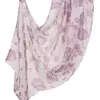 Lenço longo versátil de seda com estampa digital aquarela Bali, mais vendido na primavera e no outono, xale fino e lenço de cabeça da moda