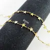 Colar de Coração de Aço Inoxidável Dourado Eletrodepositado a Vácuo Multiestilo para Mulheres, Pulseira DIY, Colar com Corrente, Joias