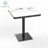 Mesa de Pizarra Engrosada Anti-quemaduras de Gama Alta con Textura de Piedra de Lujo Natural Rectangular Mesa de Comedor Minimalista de Lujo Ligero para Villa Hotel