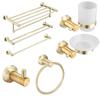 Porta-toalhas dourado escovado porta-toalhas de aço inoxidável 304 prateleira de banheiro fabricantes de atacado de pendentes de ferragens para banheiro