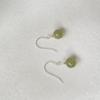 Jinnian Factory Real Shot Natural 7A Hetian Jade S925 Brincos de Gancho de Orelha de Prata Pura Temperamento Feminino Brincos Artísticos Vintage
