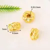 Banhado a cobre ouro 18k filled alta retenção de cor contas espaçadoras corda torcida amarração corda de cânhamo contas soltas DIY pulseira feita à mão acessórios para colar