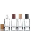 Botella de perfume de vidrio de 30 ml, botella vacía recargable de vidrio para perfume de alta gama, botella de spray cosmético transparente de fondo grueso de 15 ml
