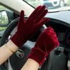 Luvas Cerimoniais de Veludo para Mulheres, Luvas Quentes de Tricô para Outono e Inverno para Adultos, Design de Cinco Dedos, Atacado, Assistente de Vendas de Joias, Várias Cores Disponíveis