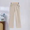 Calças de outono e inverno para pessoas de meia-idade e idosos, calças femininas, calças casuais de primavera e outono para senhoras, calças de cintura alta largas para mães, calças de lã
