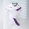 Roupas Esportivas para Badminton, Manga Curta, Secagem Rápida, Respirável, Roupas de Tênis, Unissex, Absorvente de Suor, Roupas de Competição, Camisas Personalizadas