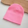 Chapéus de Tricô para Outono e Inverno, Chapéus Lisos de Cor Sólida para Exportação, Chapéus Redondos de Máquina, Chapéus Quentes sem Aba para Adultos, Chapéus de Lã Estilo Coreano, Topo Redondo