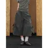 Directamente del fabricante: Pantalones Cortos de Trabajo Cropped de Estilo Americano con Cordón, Diseño Plisado, Bolsillos Grandes, Pierna Ancha para Hombres y Mujeres, Verano