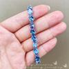 Pulsera de tenis de cristal azul claro afilado con degradado azul marino topacio azul simulado joyería de lujo de alta gama para mujer