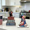 Día de la Independencia Águila Orgullosa Estatua de la Libertad Adorno Decorativo Artesanía de Madera 2D Decoración Festiva Exclusiva