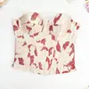 Jacquard Francés Hermoso Tirante con Cremallera Trasera con Almohadilla en el Pecho Sexy Ajustado Floral Espina de Pez Top de Alto Grado Blanco
