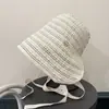 Chapéu de Pescador Listrado Estilo Coreano, Chapéu de Sol Casual Versátil Respirável de Nicho, Chapéu Bucket Moda Verão Novo Estilo Japonês