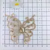 Nueva Malla de Tela con Pedrería Mariposa 3D Charms para Zapatos Hebilla de Zapato Accesorios Materiales para Pasador Suministros para Manualidades