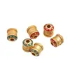 Color Duradero Arena Vietnamita Dorado Esmalte Mantra de Seis Palabras Agujero Grande Cuentas Barril Hecho a Mano Accesorios para Enhebrar Pulseras DIY