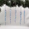 Tiras de Gelo Acrílico Transparentes Artificiais Decorações de Natal 2025 Pingentes para Árvore de Natal Decorações Festivas para Shopping Center Hotel
