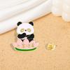 Insignia Broche Panda Lindo de Dibujos Animados Texto Creativo Serie Todo Sale Bien Hebilla de Bolso Insignia de Estudiante