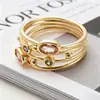 Anillos Huecos Coloridos Yanbai Transfronterizos Europeos y Americanos, Estilo Étnico Bohemio, Anillos de Moda Tendencia, Accesorios de Mano de Nicho