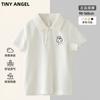 Camiseta Polo de Verão de Manga Curta para Meninos e Meninas Estampa de Desenho Animado Casual Estilo Coreano Infantil Verão Estudante Gola Lapela