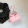 Bolso de mano para niña, moderno, de gran capacidad, con lazo, estilo occidental, sencillo y portátil, para llevar debajo del brazo.