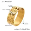 Pulsera con Cierre de Zirconia 5A para Rostro Ancho de Moda Europea y Americana, Set con Personalidad Exagerada, Joyería de Acero Inoxidable con Patrón de Panal