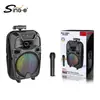 Altavoz Bluetooth Inalámbrico Sing-E Zqs8188 de 8 pulgadas con Micrófono para Eventos de Escenario y Presentaciones, con Luces de Colores