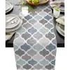 Amazon Corredor de Mesa Listrado de Linho Geométrico Toalha de Mesa Xadrez Minimalista Moderna Preto e Branco Jogo Americano Toalha de Mesa para Casa