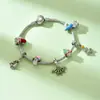 Pulseras de Navidad al por mayor Moda Europea y Americana Tendencia Papá Noel Copo de Nieve Campana Metal Estilo Frío Pulseras Festivas