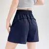 Shorts de Trabalho Secagem Rápida Estilo Americano Cintura Tridimensional Feminino Verão 2026 Novo Cintura Alta Solto Fino Perna Larga Calça Reta