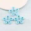 Flor Hueca Asimétrica de Cinco Pétalos Acrílico DIY Pendientes Hechos a Mano Llavero Colgante Material para Joyería Accesorios
