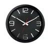 Reloj de Pared al por Mayor de Fábrica Simple Venta Caliente en Amazon Reloj de Cuarzo con Textura de Madera Marrón Decoración para Sala de Estar