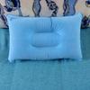 Almohada Inflable de Flocado de PVC en Stock, Cojín de Viaje Empaquetable para Siesta al Aire Libre, Almohada Portátil de Soporte para el Cuello para Avión, Almohada Cuadrada Pequeña
