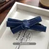 Grampo de Banana com Laço de Jeans para Mulheres, Presilha de Garra para Rabo de Cavalo Alto, Grampo de Cabelo para a Parte de Trás da Cabeça, Presilha Torcida, Presilha Vertical, Grampo de Cabelo, Acessórios de Cabelo de Alta Qualidade