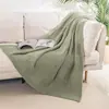 Manta de Tricô Acrílico 50x60 Polegadas, Manta Quente Tecida Texturizada, Manta Decorativa de Sofá para Casa, Viagem, Presente, Uso em Todas as Estações