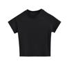 2024 Verano Nuevo Retro Hot Girl Camiseta de Manga Raglán para Mujer Kardashian Básica Ajustada Cuello Redondo Pequeño