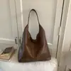 Bolso de Hombro Texturizado de Color Sólido Estilo Nuevo, Bolso Tote Casual Retro de Moda, Bolso Tote Grande de Moda para Mujer 2026