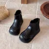 Botas Martin para Niños Botas para Niñas 2026 Otoño Nuevo Estilo Británico Botas de Cuero Suela Suave Antideslizantes Botas Individuales Botas Cortas para Niña Pequeña