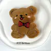 Llavero de Peluche de Oso de Dibujos Animados Accesorios DIY Ropa Juguetes Chirriantes de Oso Accesorios para Zapatos y Sombreros Venta al por Mayor