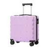¡Wow Personalización Maleta de Viaje para Mujeres, Maleta de Ruedas Pequeña con Forma de Galleta Estilo Japonés, Maleta de Mano de 18 pulgadas Combinación de Colores Macarrón Contraseña