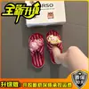 Pantuflas de peluche a rayas con bloques de color, lindas, suaves y modernas, 2026, perfectas para niñas, cálidas y cómodas para usar en interiores y exteriores, pantuflas de algodón fáciles de poner