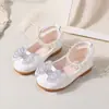 Sapatos de Menina, Sapatos de Couro de Princesa, Novos Sapatos de Solado Macio para Primavera e Outono, Sapatos de Menina com Laço para Primavera e Outono, Sapatos de Performance