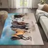 Tapete Grande Animal da Amazon Pintura a Óleo Desenho Animado Veludo de Cristal Grande Área Tapete de Quarto Vento Fácil de Cuidar Antiderrapante