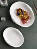 Novo Prato Grande de Sopa de Peixe Cozido de Luxo, Louça de Hotel, Prato de Concha com Padrão de Rocha, Cerâmica Doméstica