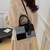 Moda Têxtil Costura Moda 2025 Simples Nova Casual Primavera Retro Axila Ombro Portátil Pequena Bolsa Quadrada