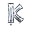 Globo de película de aluminio para letras de 16 pulgadas transfronterizo A-Z dorado plateado oro rosa globo de papel de aluminio decoración de fiesta de boda