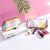 Bolsa de Cosméticos Semicírculo Láser Symphony Gran Capacidad Conveniente Bolsa de Almacenamiento Casual Bolsa de Lavado Bolsa de Cosméticos de Concha Alta Definición