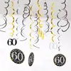 Amazon fiesta de cumpleaños 12 piezas adornos espirales de PVC 18 años 21 años 30 años 40 años decoración de cumpleaños adornos colgantes