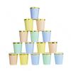 En Stock Transfronterizo Fiesta de Cumpleaños Desechables Platos de Picnic 7 9 pulgadas Multicolor Macarrón Papel Dorado Platos de Papel Vasos de Papel