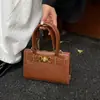Bolsa Quadrada Pequena Feminina de Nicho Moda Tendência Retro Estampa de Leopardo 2025 Nova Bolsa de Ombro Padrão Estilo Comuter Bolsa de Mão