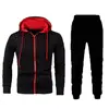 Novo cardigã casual masculino de outono e inverno com capuz, suéter com estampa 3D, casaco masculino jovem, conjunto no atacado